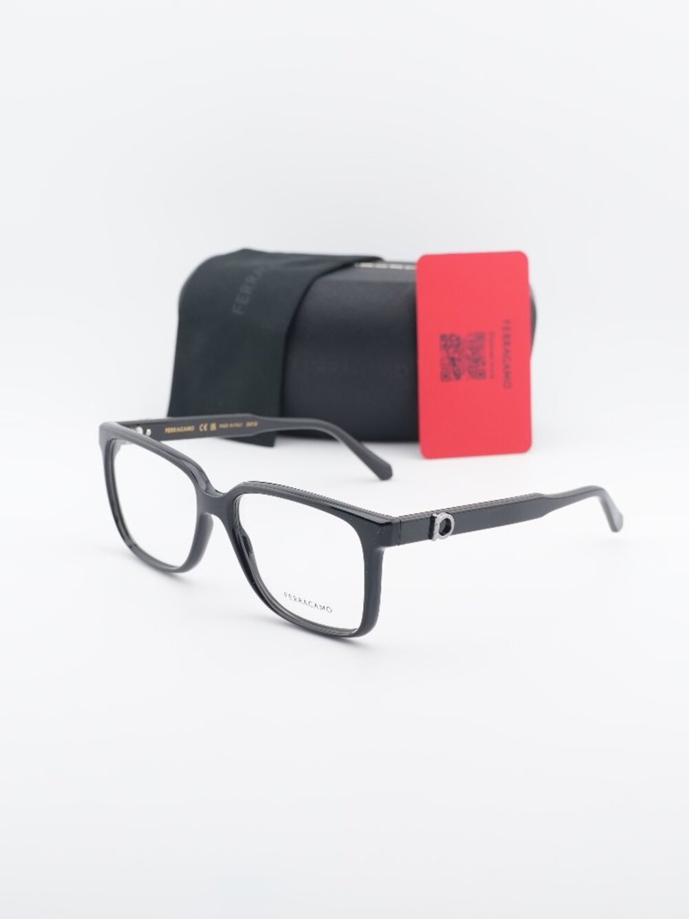 Salvatore Ferragamo SF3043E 001 Square Eyeglasses 57mm – Black